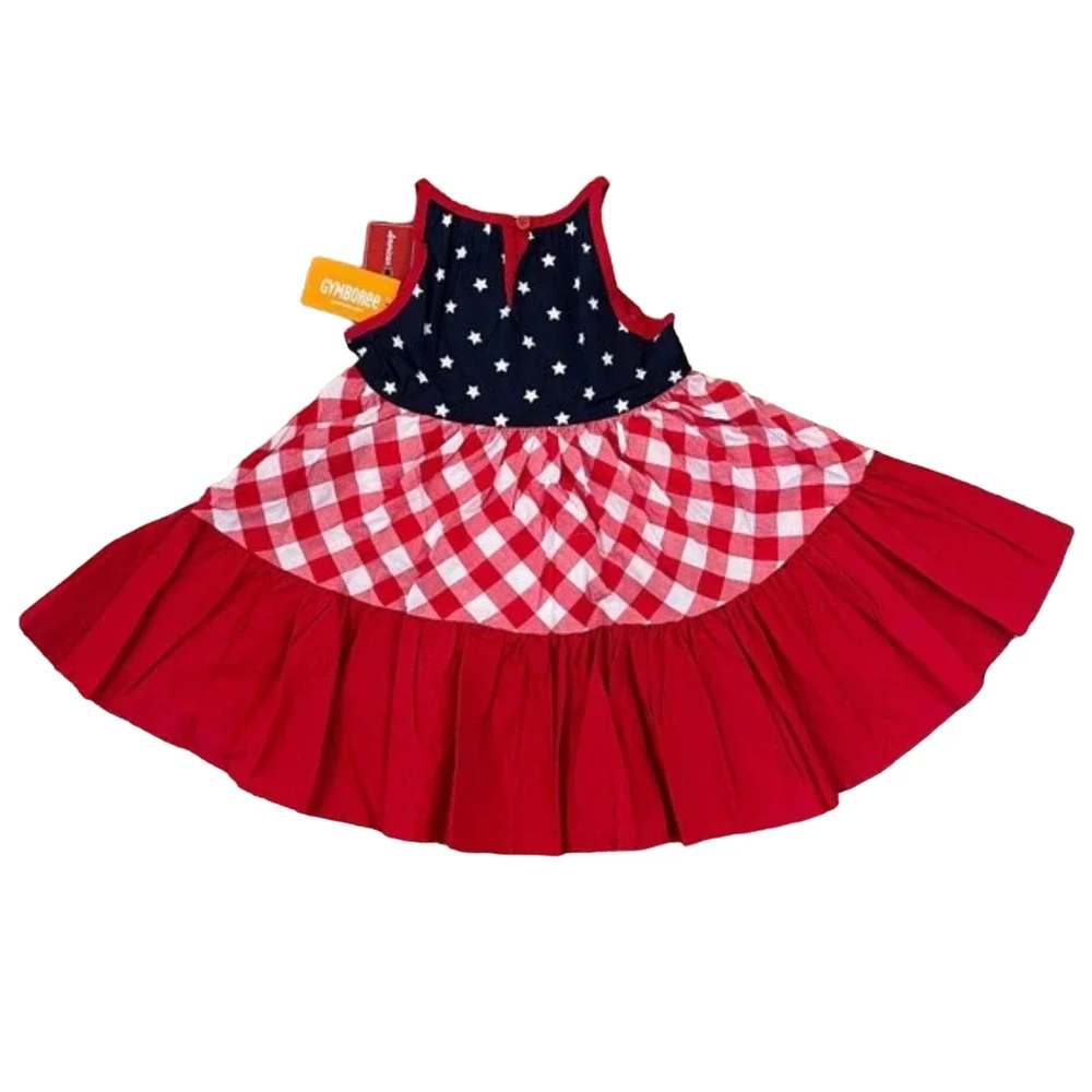 NWT Gymboree 4th of July Red, White & Blue Tiered Dress - SIZE 12-18M